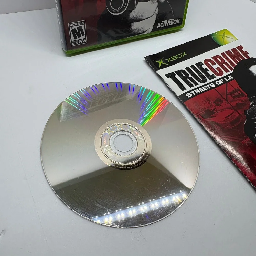 True Crime Streets of LA Video Game Original Xbox NTSC Black Red Activision
